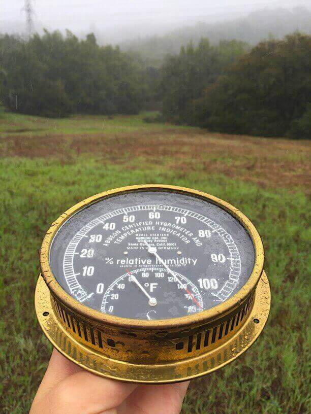 Measuring humidity with a hand-held hygrometer