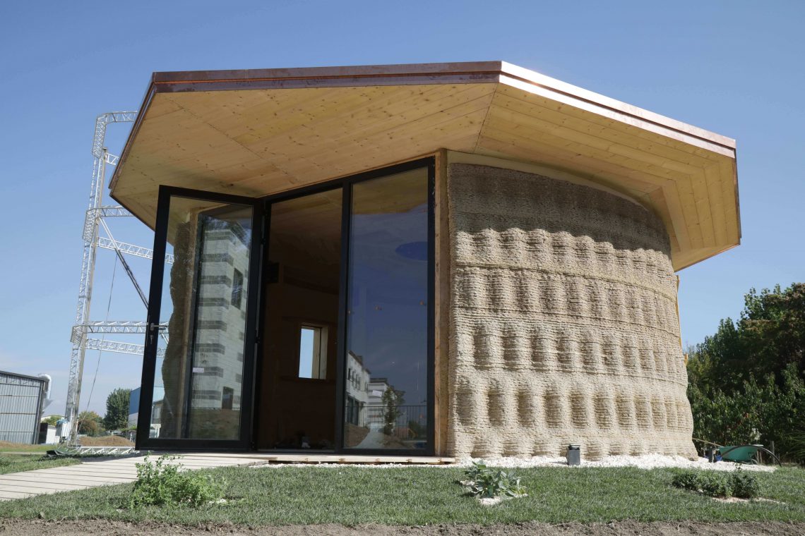 3D printed house, Gaia, located in Italy developed by WASP. Photo curtesy of WASP.