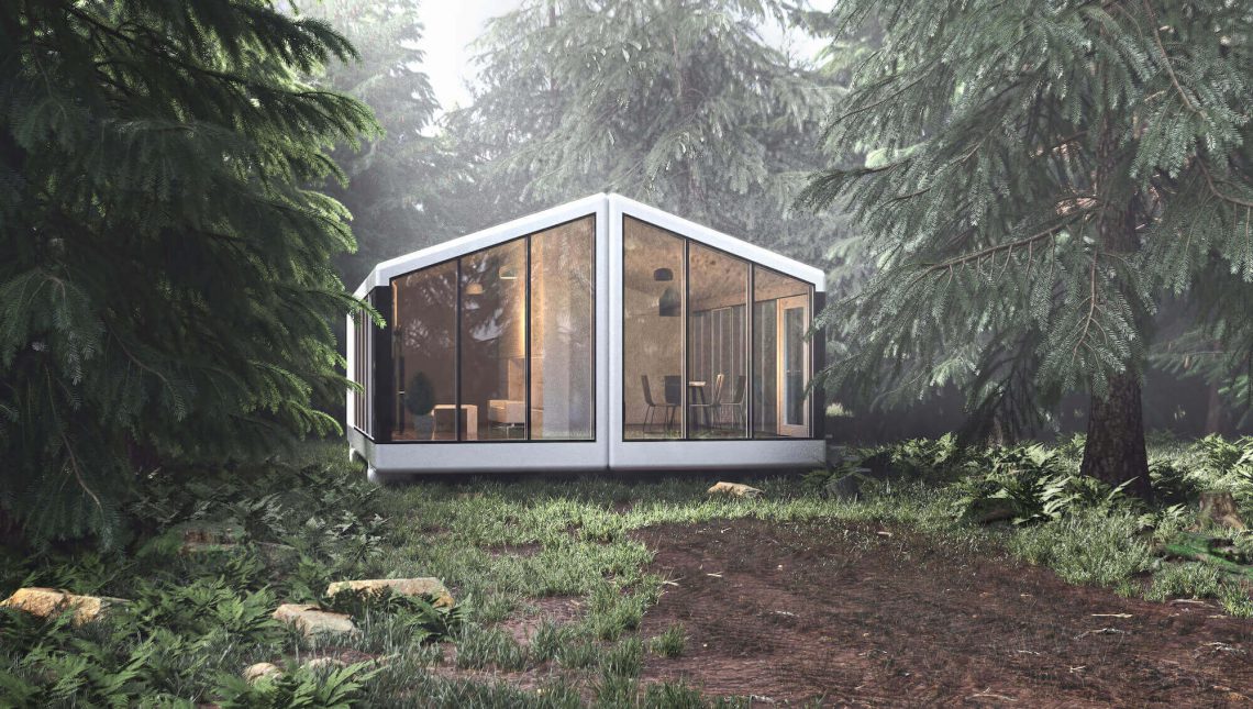 PassivDom’s self-sustainable 3D printed house. Available from  haus.me. Photo curtesy of PassivDom